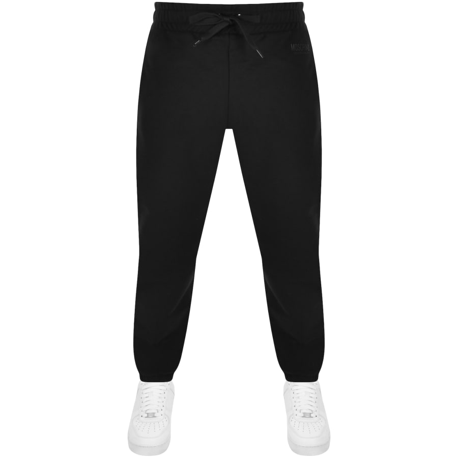 Moschino Tape Logo Jogging Bottoms Black Mainline Menswear